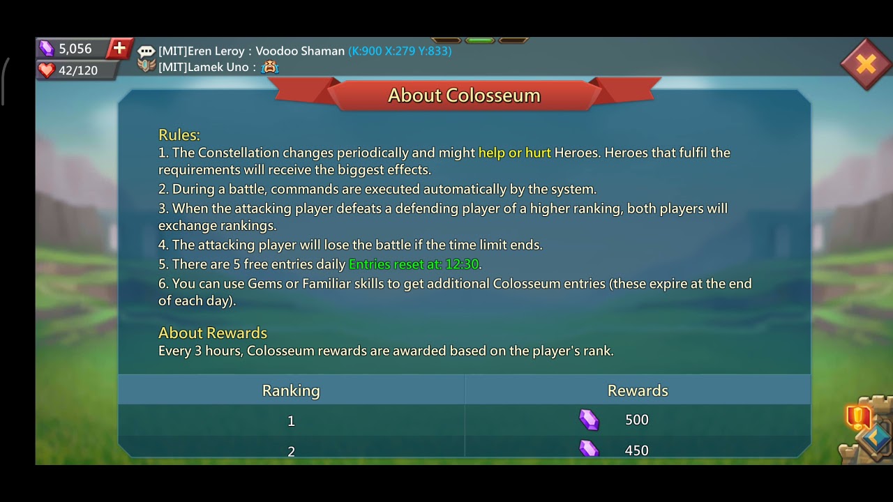 Colosseum Best Hero Lineup - LORDS MOBILE