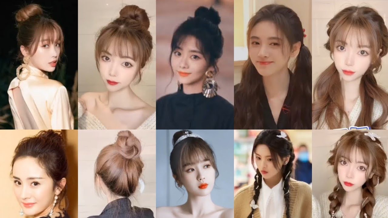 Top Beautiful and Cute Chinese Super Star Hairstyles Tutorials