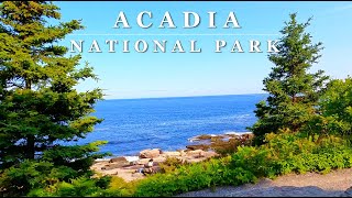 [4K] ACADIA NATIONAL PARK Mt Desert Island - Bar Harbor, Maine - 4K Relaxing Scenic Driving Tour