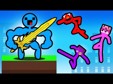 4 Noobs lutando Stickman Fight