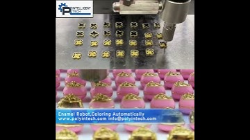 Enamel robot Intelligent visual Automatic coloring and dispensing Machine #enamel #badges #coin