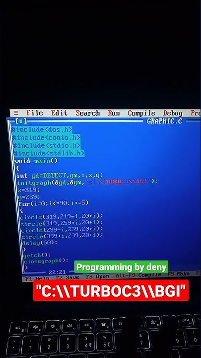 Circle graphics programming/Coding in turbo c #turbo C | Turbo c ...