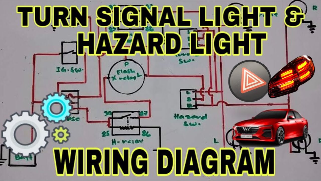 Turn Signal Light And Hazard Light Basic Wiring Diagram Using Toggle