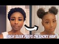 HOW TO: HIGH PONYTAILS ON SHORT 4C NATURAL HAIR | AFRO PUFF HAIR