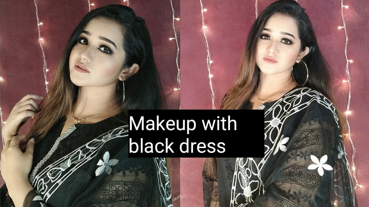 black smokey eye makeup black dress k sath kaisa makeup karna chahiye