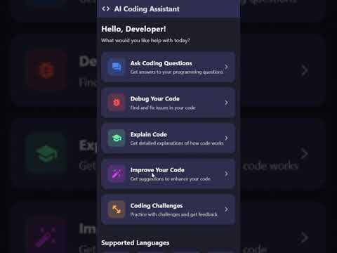 AI Coding Assistant App Using Gemini API | Flutter Project with Source Code | Multi-Language Debug