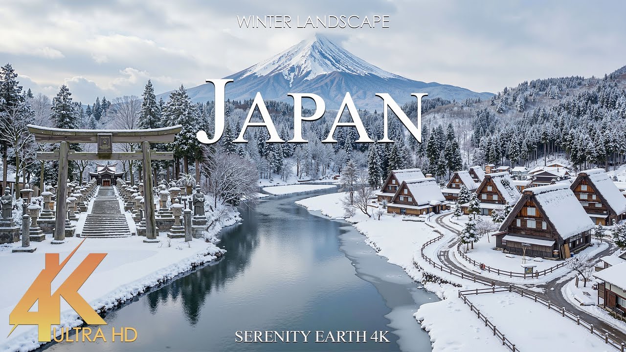 Winter in Japan 4K ❄️ Traditional Japanese Charm, Snowy Villages & Mount Fuji Landscapes