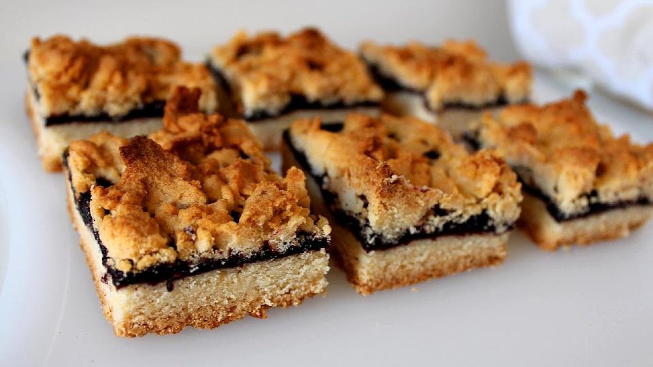 Easy Jam Crumb Bars Recipe YouTube