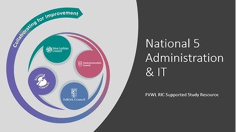 FVWL RIC National 5 Administration & IT