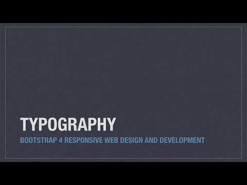 Bootstrap 4 (Alpha 6) utilities: Typography