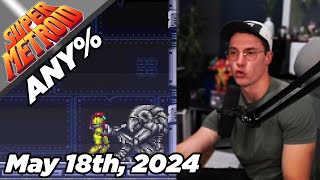 Oatsngoats | Super Metroid Any% Speedruns [May 18, 2024]