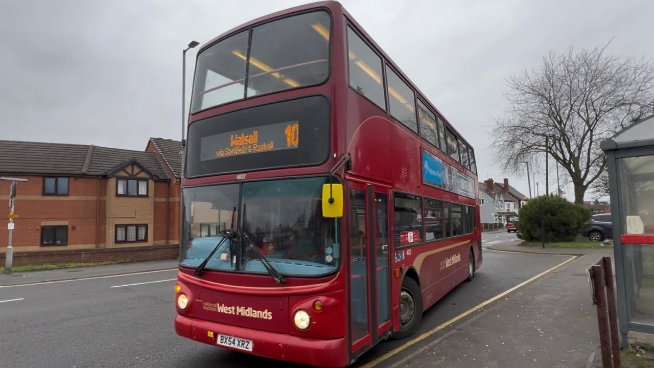 Kickdown! National express 4632 ALX400 Dennis Trident (BX54 XRZ) 