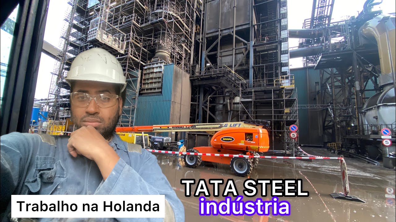 No trabalho na Tata steel indústria na Holanda 