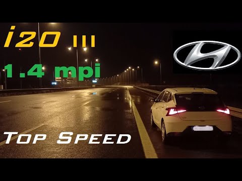 HYUNDAI i20 III (2021) 1.4 mpi (100 hp) Acceleration & Top Speed
