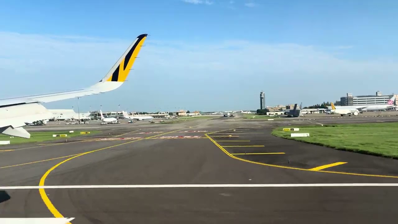 虎航 Tigerair IT217 東京羽田(HND)-台北桃園(TPE) A320 降落在桃園國際機場 23L跑道