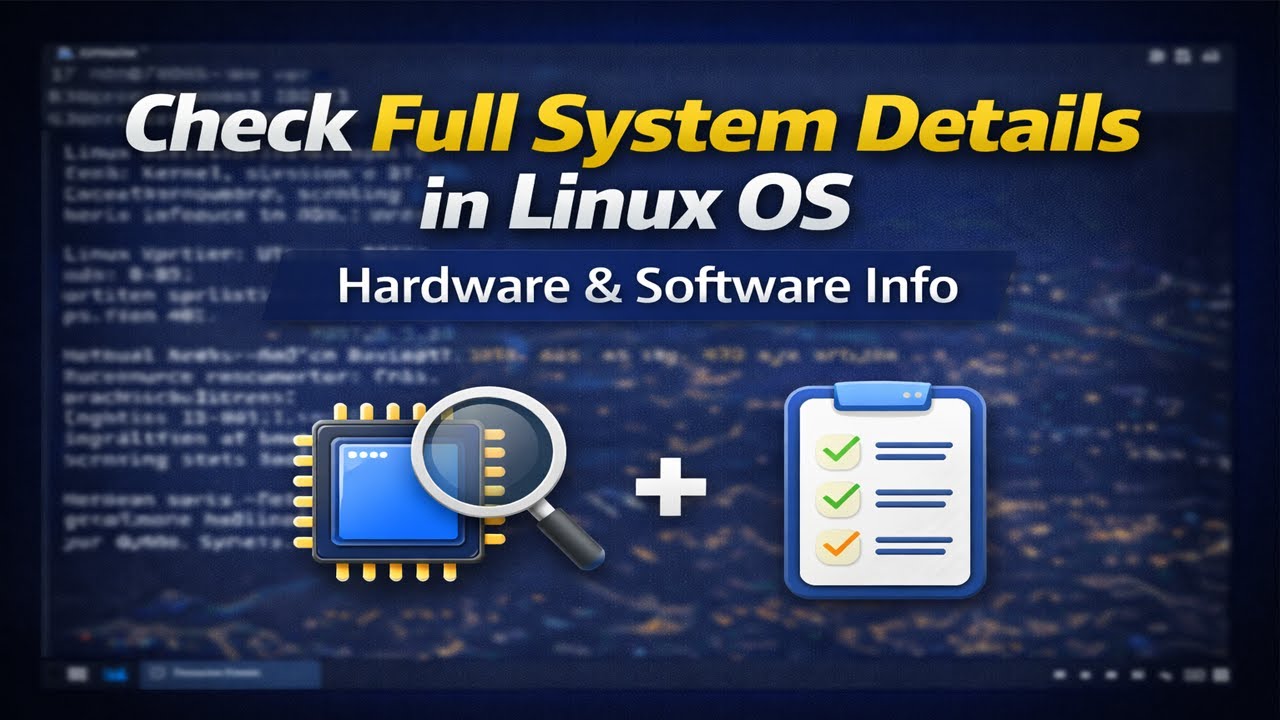 Check Full System Details in Linux OS | Hardware & Software Info