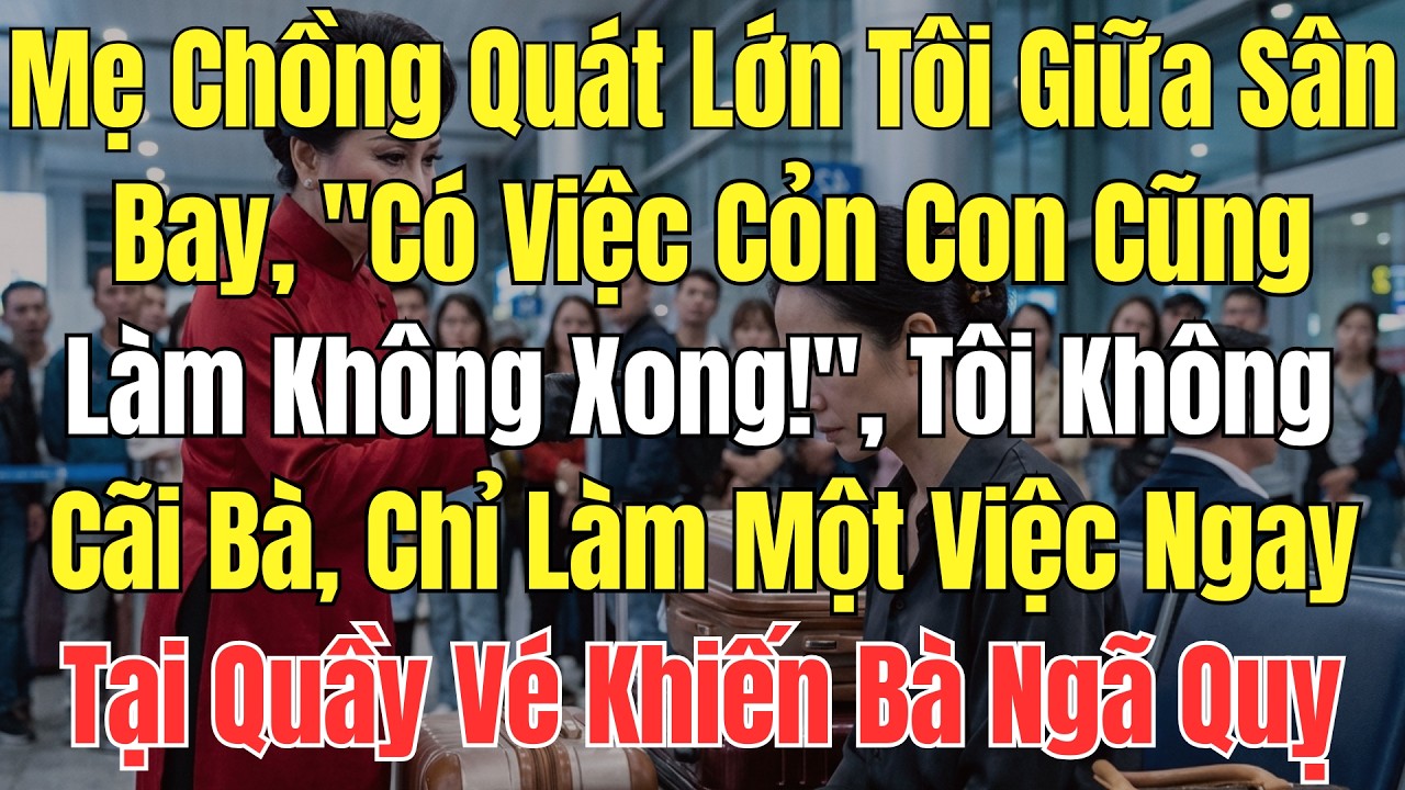 Mẹ Chồng Quát Lớn Tôi Giữa Sân Bay: 