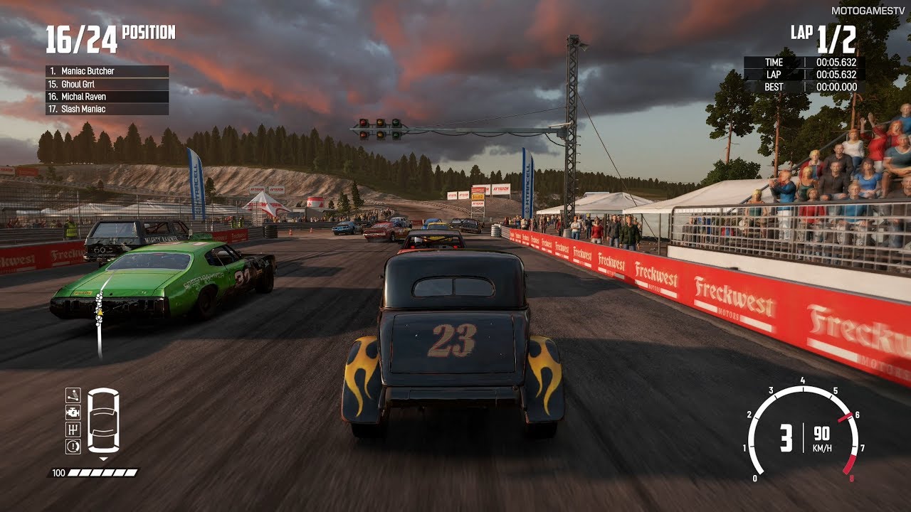 Wreckfest - Outlaw at Sandstone Raceway (Realistic Damage)