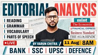 ✅ The Hindu Editorial Analysis | August 11, 2026 | Varun Chitra | Reading, Vocab, & Parts of Speech