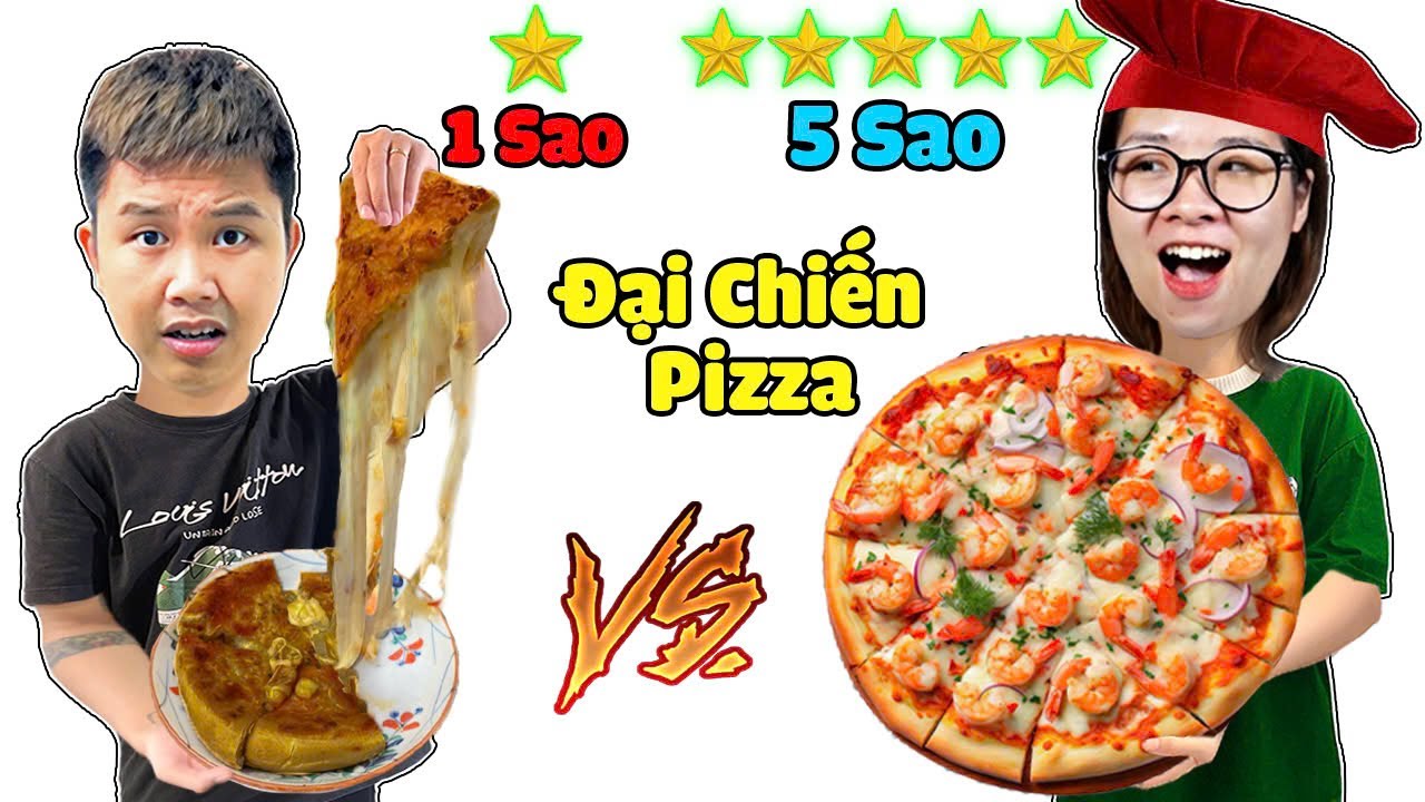 bqThanh Vlog Đại Chiến Làm Pizza 1 Sao Vs Pizza 5 Sao...
