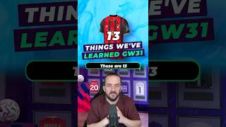 13 Things Weve Learned Ahead Of Gameweek 31 fpl fantasypremierleague fpltips