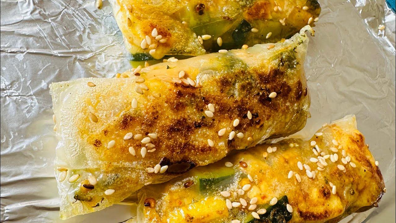 Healthy rice wrap recipe ASMR YouTube