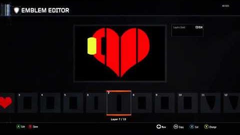 Black Ops 3 - ISUK Heart - Emblem Tutorial l Easy