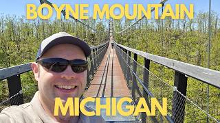 TALLEST WOODEN BRIDGE IN MICHIGAN | Visiting Boyne City and Boyne Mountain