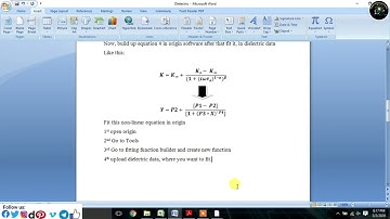 How to do Fitting of Non-linear Havriliak-Negami Model curve in the dielectric constant via origin