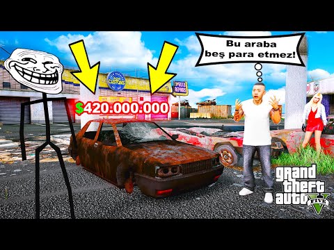 TROLLFACE 10 YIL SONRA HURDALIKTAKİ GİZEMLİ ARABAYI MODİFİYE ETTİRİYOR! - GTA 5