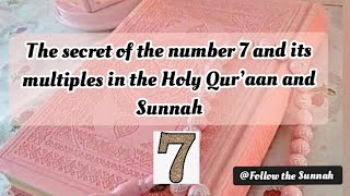 The Secret of number 7 in Quran and Sunnah @followthesunnah4102