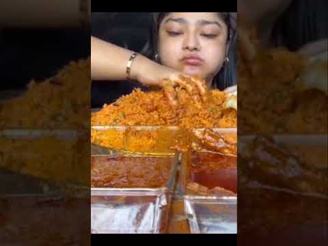 Maddy Eats Big Bite S Spicy Chicken Biryani Recipe Mukbange