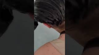 Women Dunking Her Head Underwater