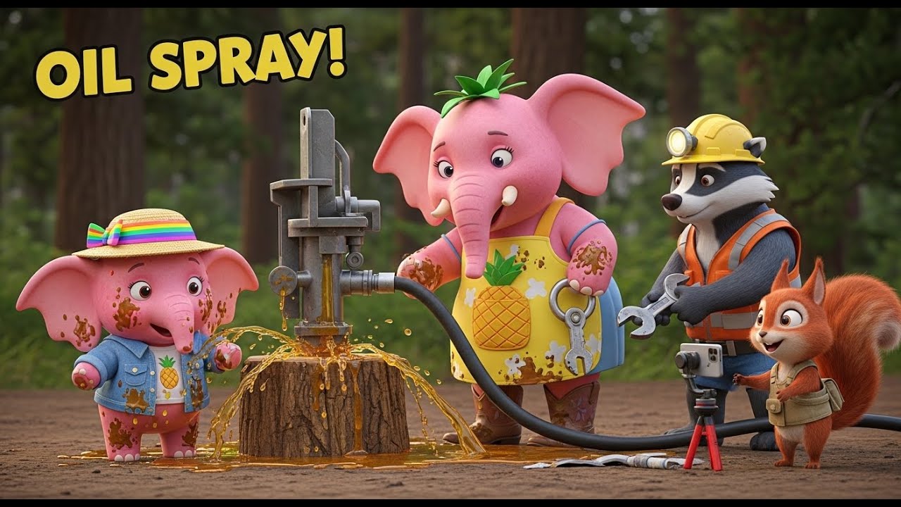 Strawberry Elephant Farm 🍓🪓 LOG SPLITTER HYDRAULIC LEAK! Sweetie Over-Presses – Oil Spray!