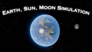 Earth, Sun, and Moon Simulation Made In Blender 4.0