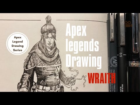 Drawing an Apex Legend with fineliners turns out to be....!!! (apex drawing) (no speaking)