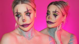 🤡🕷️ LAST MINUTE CLOWN HALLOWEEN MAKEUP TUTORIAL | KristenxLeanne
