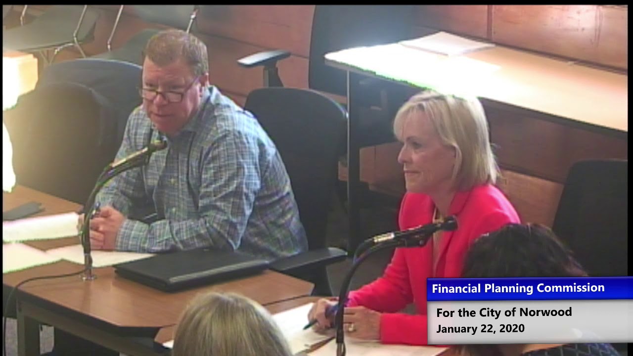 Norwood Financial Planning Commission Meeting January 22, 2020 YouTube