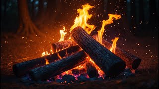 Warmth & Serenity – 12H Outdoor Campfire with Crackling Wood Ambience for Sleep, Study & Relaxation