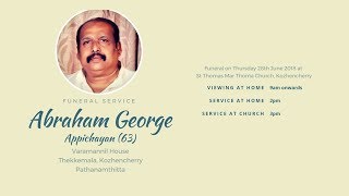 Funeral || Abraham George