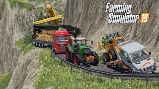 Crash sur la route de la mort dans les montagnes | Mission scénario (Farming Simulator 19) screenshot 4