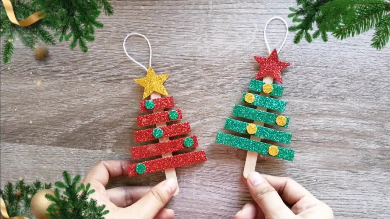 16 Easy Popsicle Stick Christmas Crafts - Popsicle Ornaments