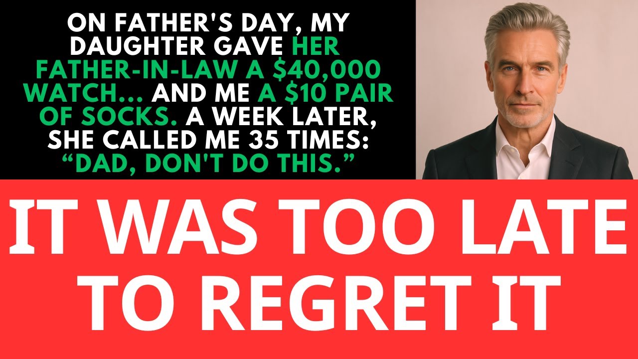On Father's Day, My Daughter Gave Her Father-in-Law a $40,000 Watch... And Me $10 Socks.