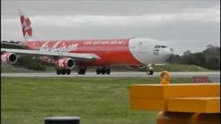 Air Asia X Airbus A340-313X's at London Gatwick!