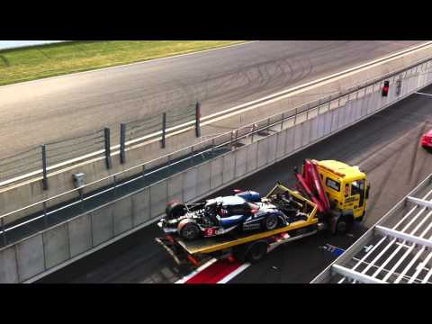 Pug's 908 (LMP1) collided with the RML-entered no.36 Honda Performance Development ARX-o1d (LMP2), driven by Mike Newton, during the second practice session under braking for the Stavelot flick (corner 12) during an overtaking manouevre. Peugeot driver, Pedro Lamy, wasn't injured and returned to his team. Newton, who didn't lose consciousness, was transferred to Verviers hospital, but his state doesn't give any cause for worry.