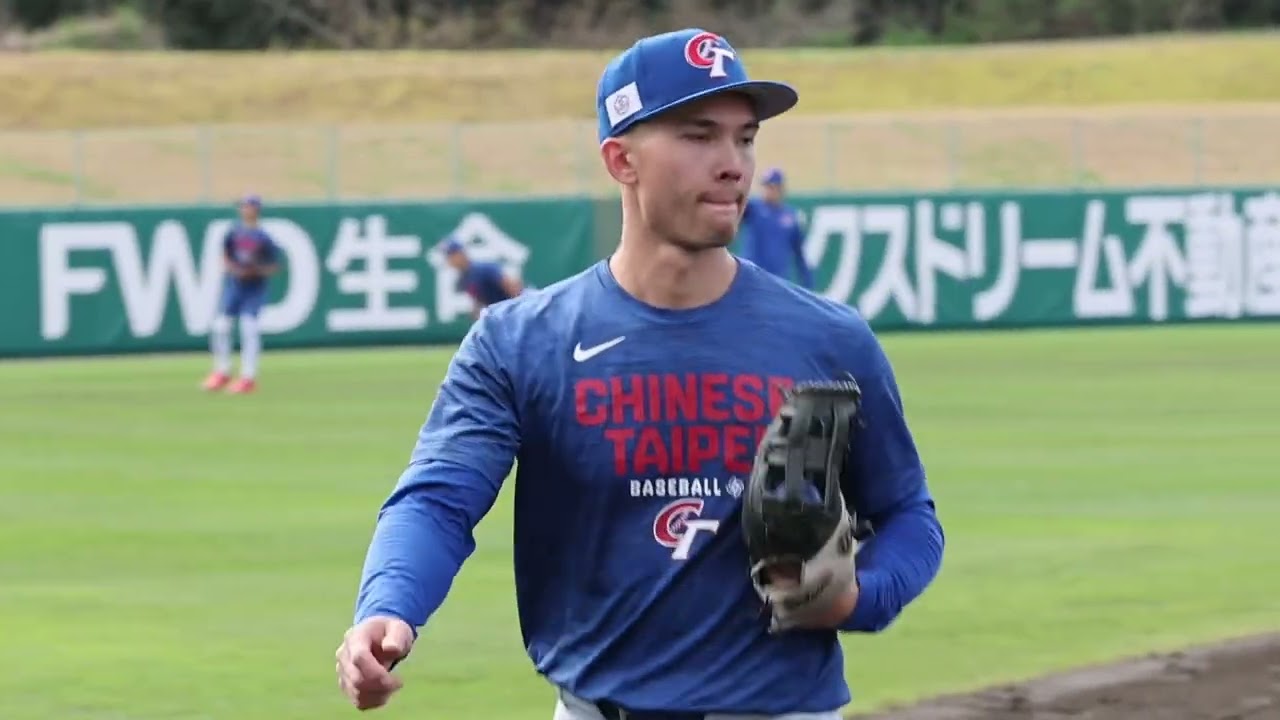 WBC台灣隊熱身賽賽前練球