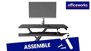 J.burrows Manual Sit-Stand Adjustable Desk Riser Assembly