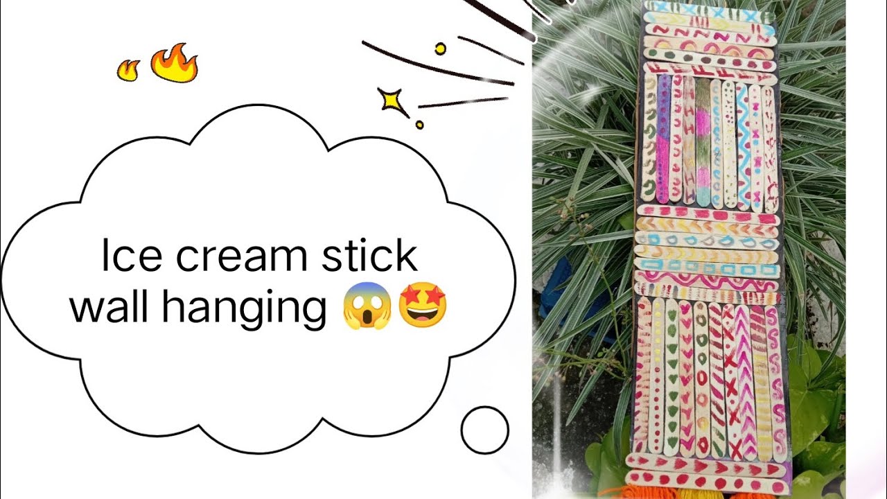 Ice cream stick wall hanging 😱😱😱 Easy wall hanging ideas 😱😱😱 