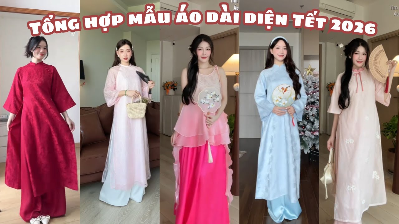 [Shopee Haul] Tổng hợp các mẫu ÁO DÀI diện Tết 2026| Sắm đồ mặc tết 2026
