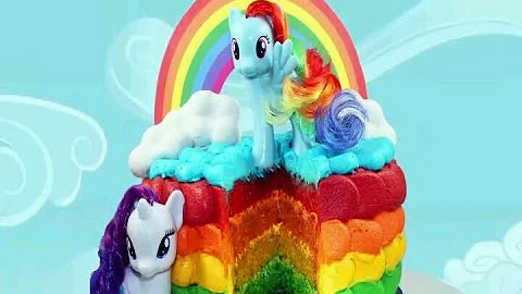 RAINBOW CAKE! How to Make a My Little Pony Rainbow Layer Cake with Cupcake Addiction